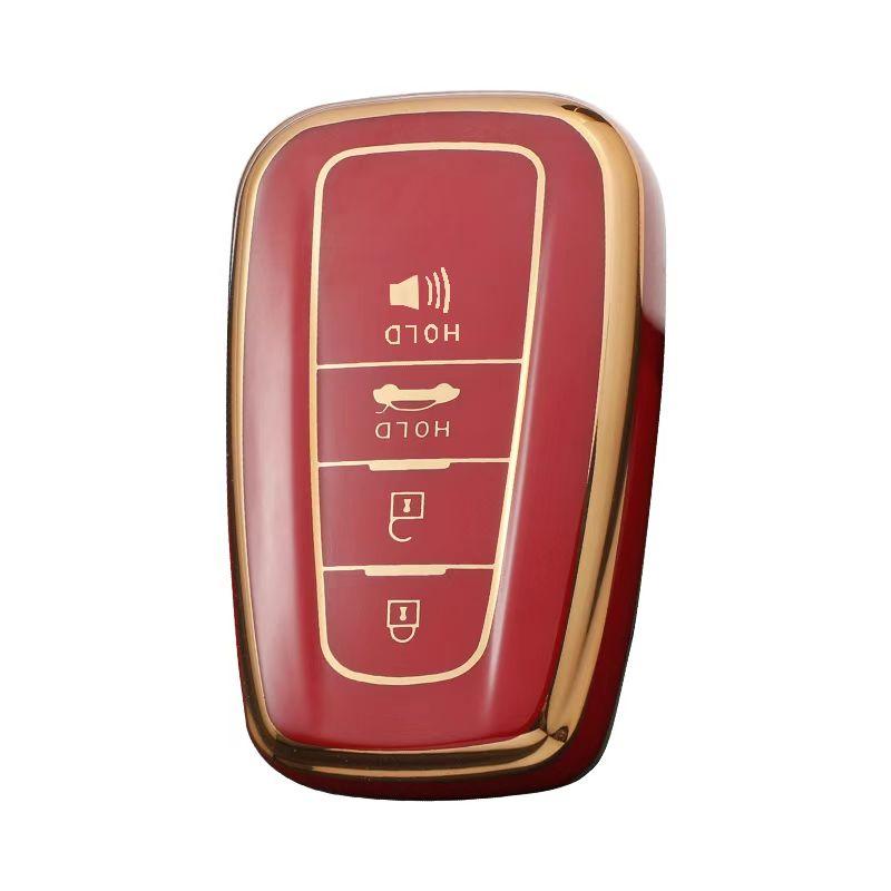 TPU 2 3 Buttons Car Key Fob Cover Case Holder Shell for Toyota Rav4 2021 Hybryd Camry 70 2020 Prado Corolla Sedan 2019 Keychains