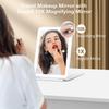 Rechargeable Makeup Mirror with 3 Color Lights for Travel, Vanity Cosmetic Mirror with LED Portable Compact Handheld with 10X