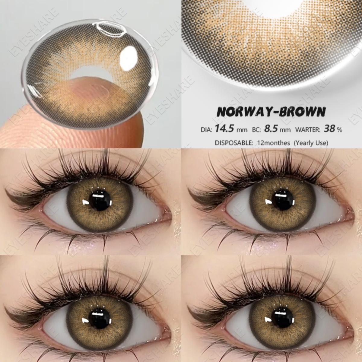 

Цветные контактные линзы EYESHARE, сапфировые линзы для очков, небесно-голубые контактные линзы, коричневые линзы, серые контактные линзы натурального цвета, 1 пара 0