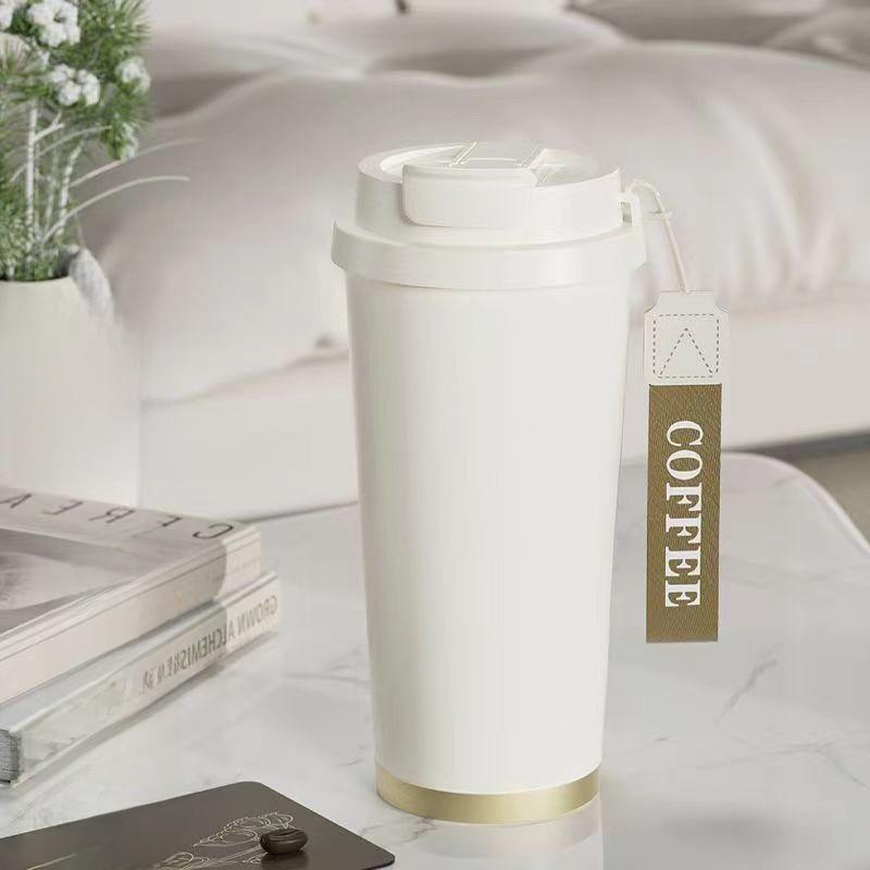 Gardenia Flower Insulated Travel Mug With Stainless Steel Inner For Office And Outdoor Use
