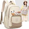 Schoolbag Backpack Large Capacity Autumn New Women's Backpack Ins Small Fresh Sweet Versatile School Bag Light Casual Pain Bag -