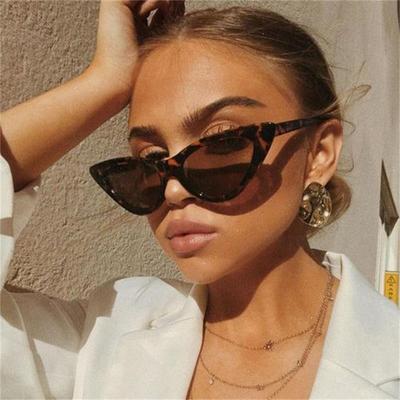 Kedi Gözü Moda Güneş Gözlüğü Plastik Kadın Vintage Küçük Leopar Erkek Güneş Gözlüğü Aynalı Retro Güneş Gözlüğü Kadın İçin UV400