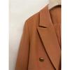 Blazers Cortos Ropa de Mujer Combinación Perfecta Chic Coreano Doble Botonadura Abrigo de Traje Ropa de Oficina para Señoras