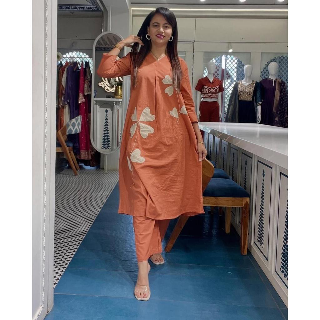 Women Bollywood Kurta Pant Set Indian Pakistani Top Tunic Wear Cotton Kurti SC-2114ew