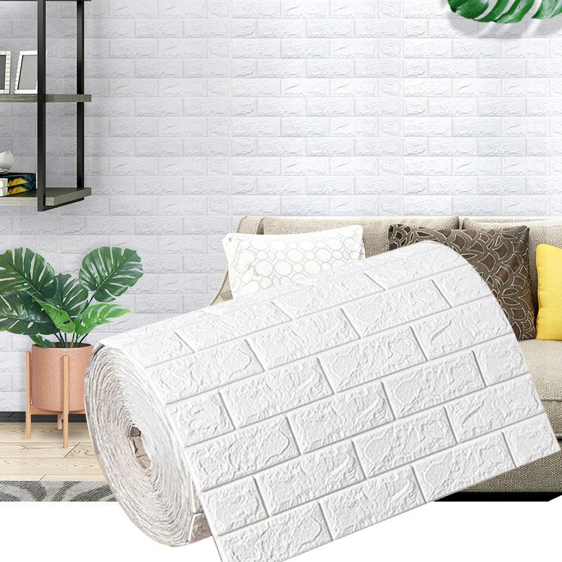 70cm Brick Pattern Self-Adhesive Wallpaper Waterproof 3D Wall Sticker Modern TV Background Home Decorative Wallpaper