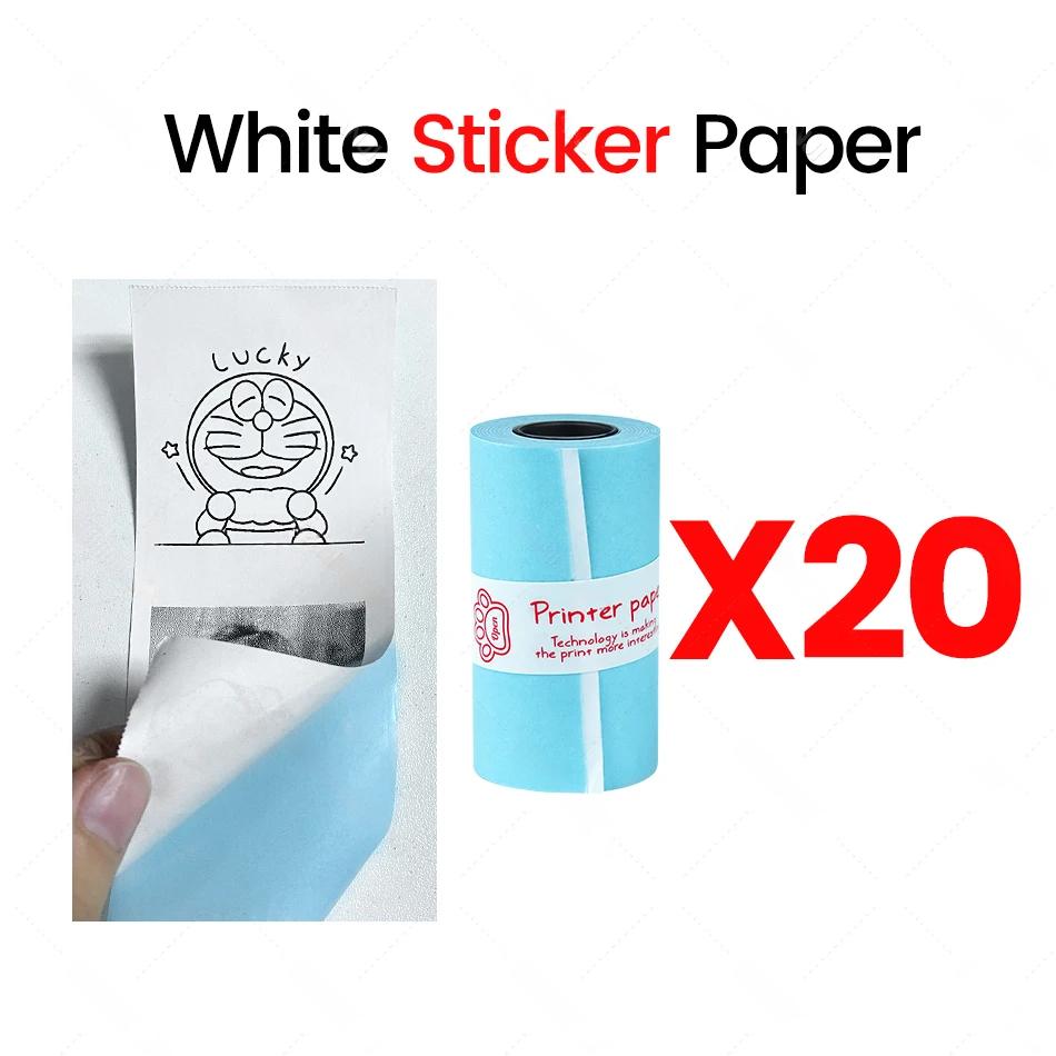 20 Rolls of Thermal Adhesive Paper, 57*30mm, Paper for Mini Thermal Printer