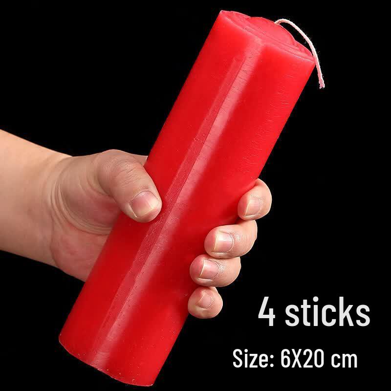 LIEI Large Red Smokeless Emergency Candle
