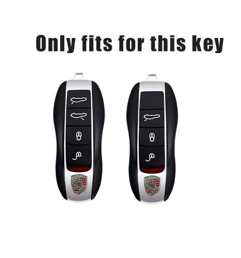AABK1 3 4 Buttons Car Key Case Cover Fob Shell Bag For Porsche 718 Cayenne Panamera 911 Macan Key Case Key Cover Taycan Cayman Boxster