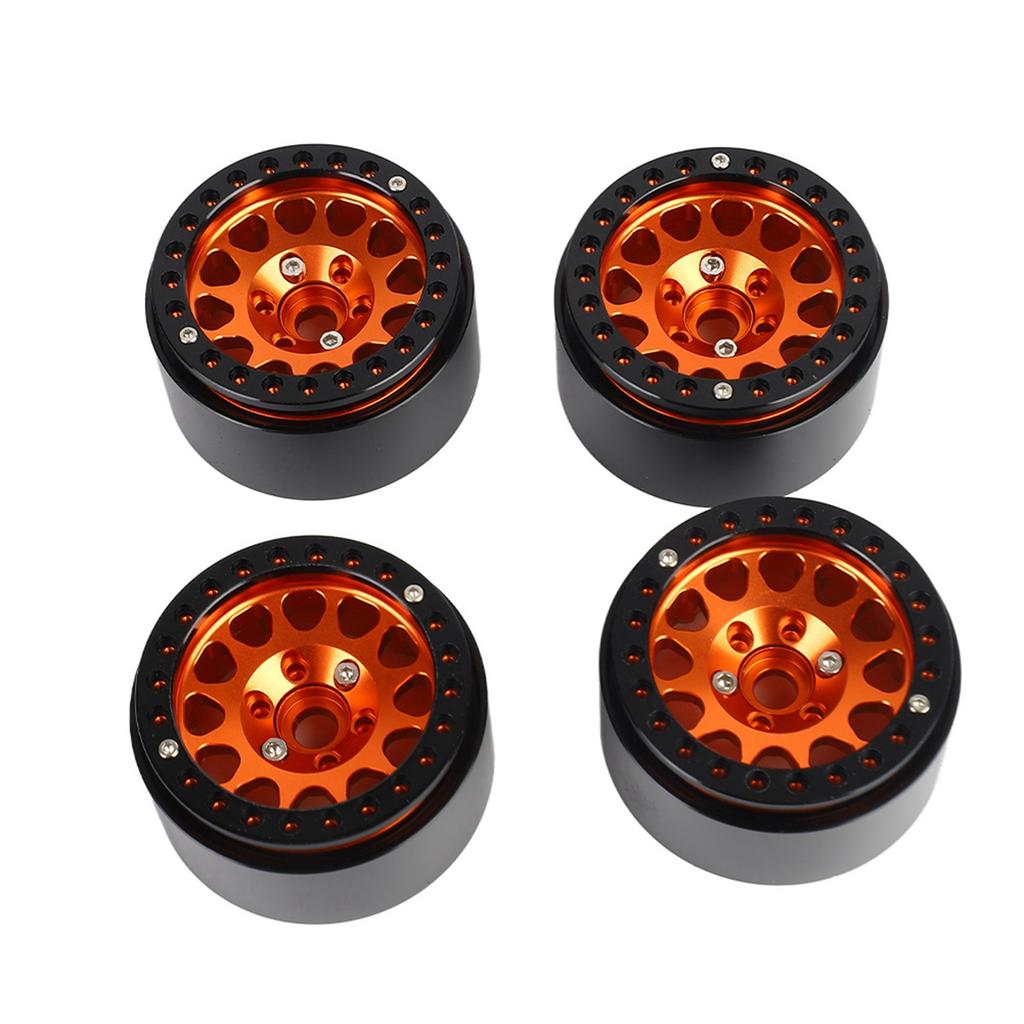 4Pcs 1:10 RC Crawler Car Metal Wheel Hub Car Tire Fit for Axial SCX10 SCX10II 90046