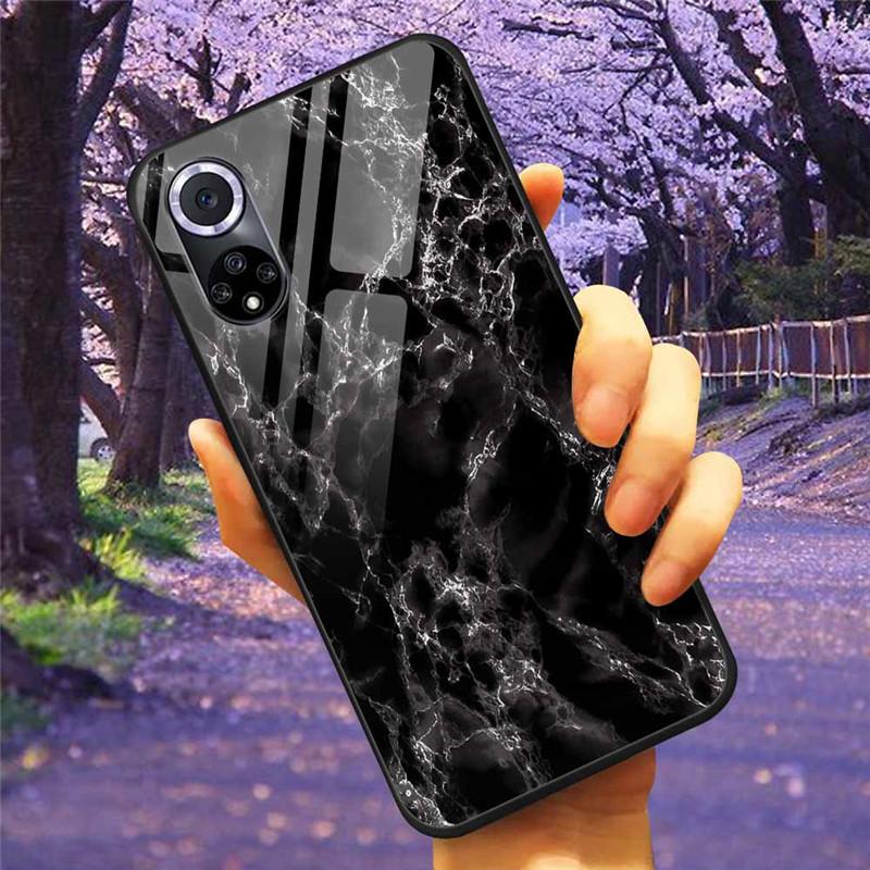 For Honor 50 Pro Case Tempered Glass Starry Marble Hard Back Cover for Huawei Honor 50 Phone Cases Honor50 Protective