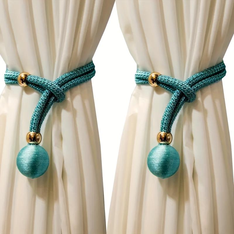 [Adjuster Included] Window Curtain Tie Set of 2 | Curtain Back Strap, Curtain Pull Back, Curtain Hook, Curtain Tie | Multi-Color