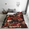 TERRIFIER 3 Comic Con Teaser Blanket Christmas Warm Pattern Plush Bedding Throws For Couch Bed Flannel Bedspread Bed Cover