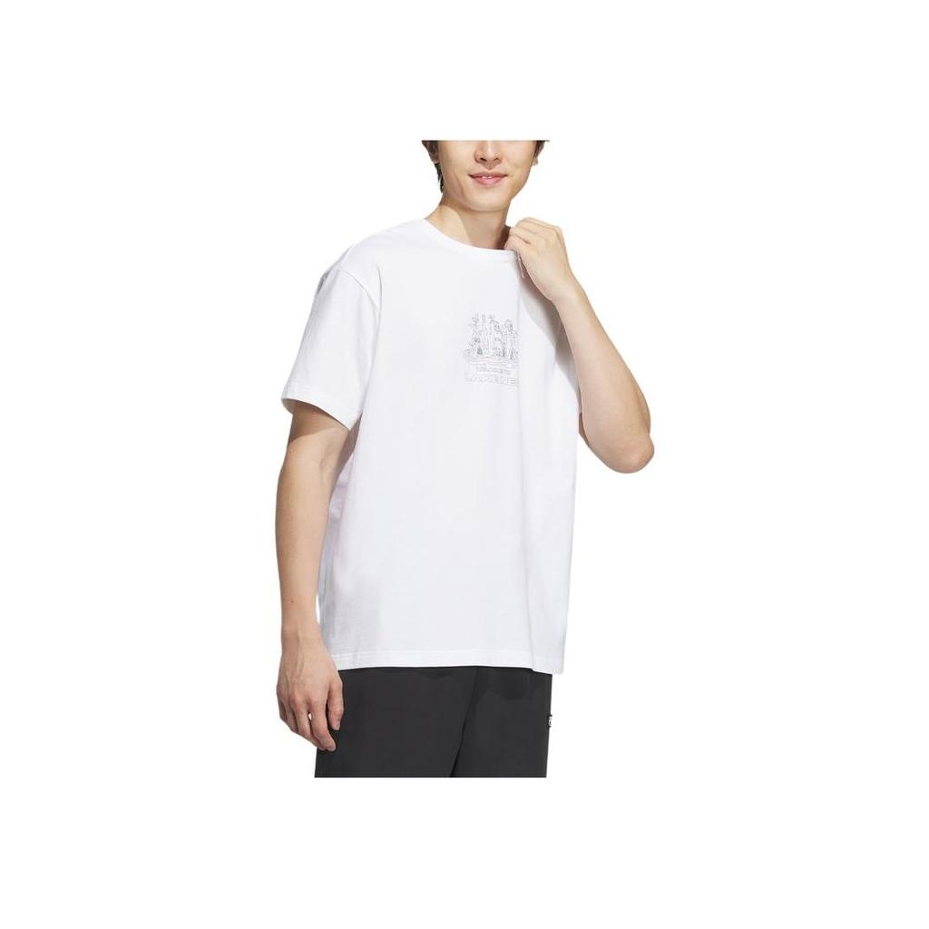 Adidas Neo City Escape Graphic Print Sports Tee Unisex Tops White IA6851