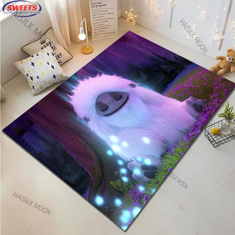1PC A-Abominable Cute Burnish Cartoon Carpet Living Room Bedroom Sofa Large Area Decorative Mat Kids Play Soft Non-slip Rug Gift