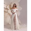 Tube Top Slim Fit Wedding Dress Formal Dress Pure White Split Long Dress Strapless Wedding Dress Women