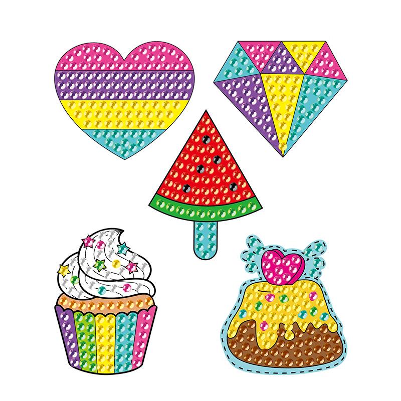 DIY Diamond Painting Stickers for Kids - Fun Handmade Educational Toy and Refrigerator Decor.