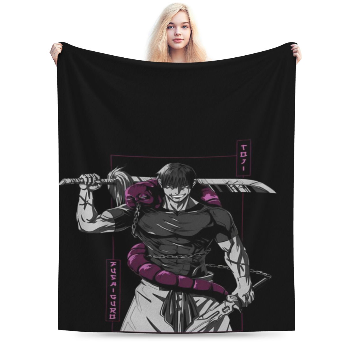 Toji Fushiguro Custom Soft Gift An UltraSoft Micro Fleece Blanket 75x100cm 30x40in