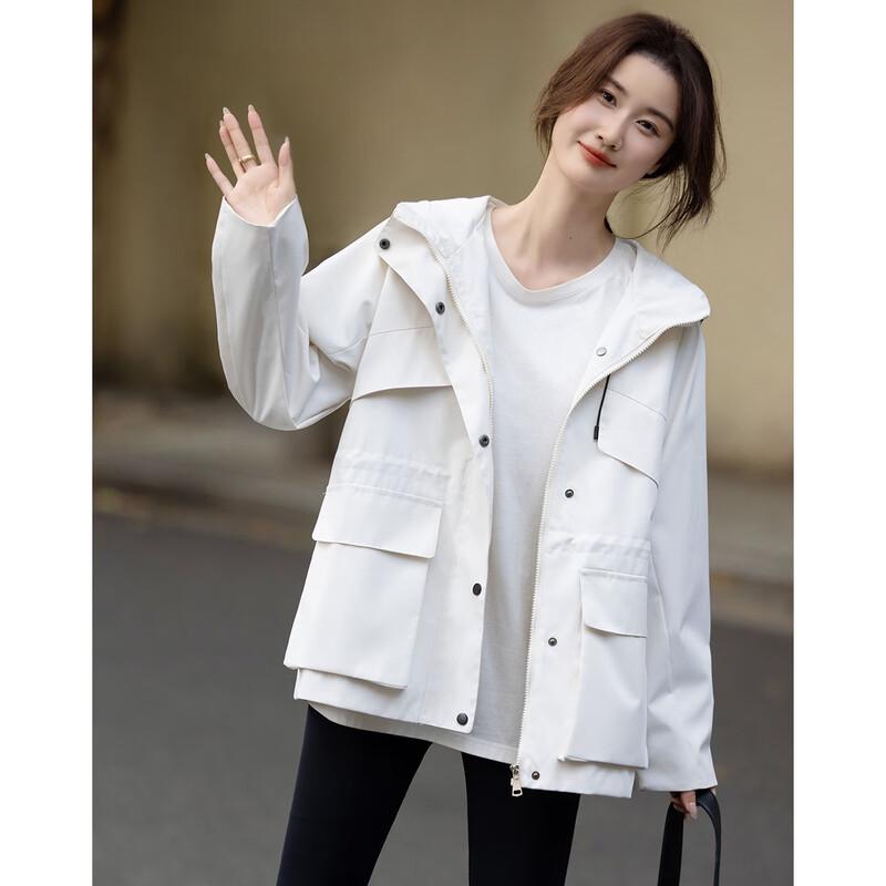 Demana Women's Autumn Hooded Loose Fit Jacket