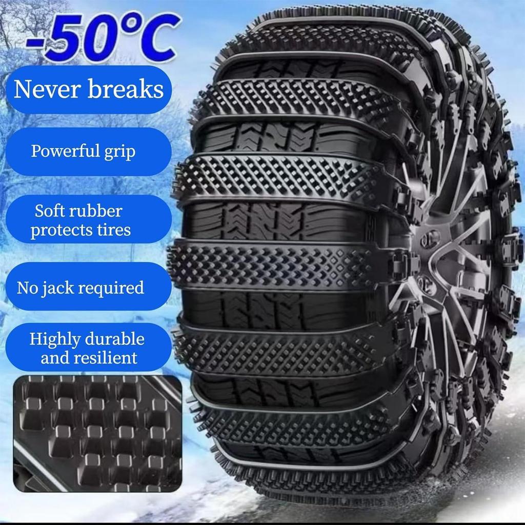 10 Stück Auto-Schneeketten Winter Schnee Anti-Rutsch Reifenkabelbinder Auto Outdoor Schnee Reifen Reifen Anti-Rutsch-Kette Notfall Zubehör