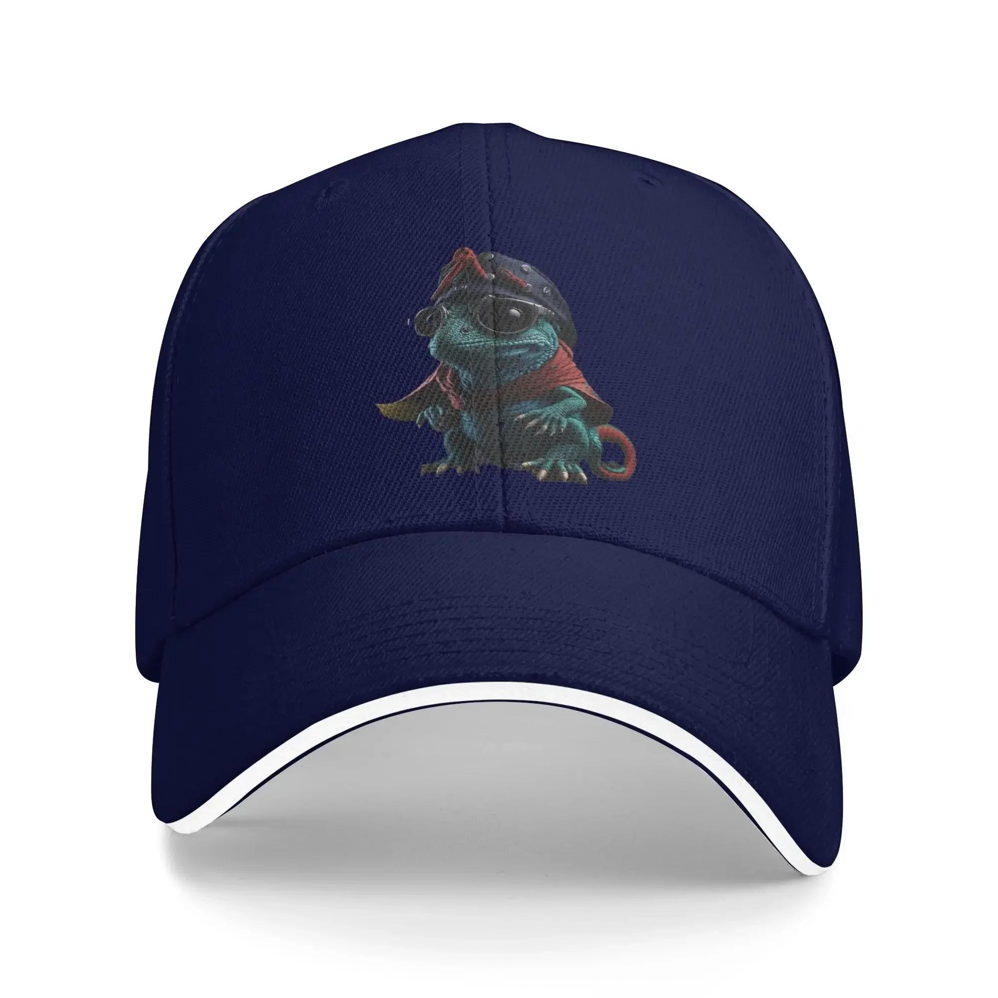 

Summer 3D Animals Baseball Cap Cute And Adorable Chameleon Kpop Rock Fashion Sun Trucker Hat FeUnisex Unisex Sun-Proof Caps One Size