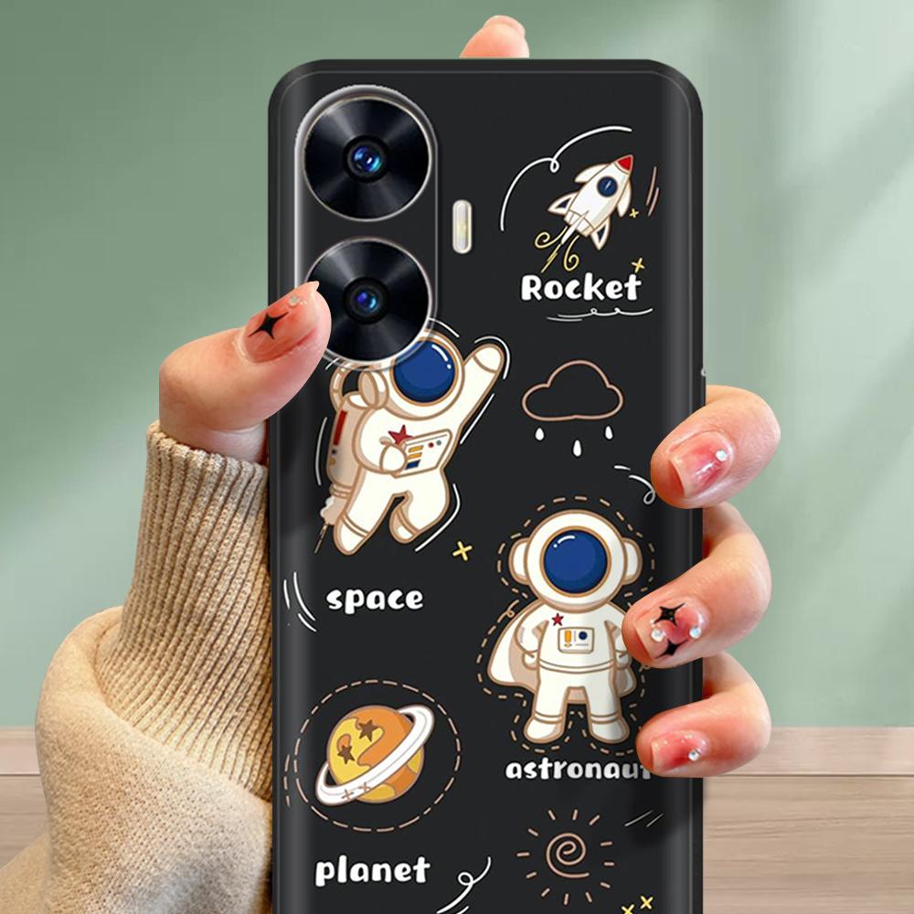 Θήκη Κινητού Για Realme C55 Μόδα Μαλακή Υγρή Σιλικόνη Πλήρης Προστασία Πίσω Κάλυμμα Για Realme Narzo N55 Θήκη C 55 RMX3710 Fundas