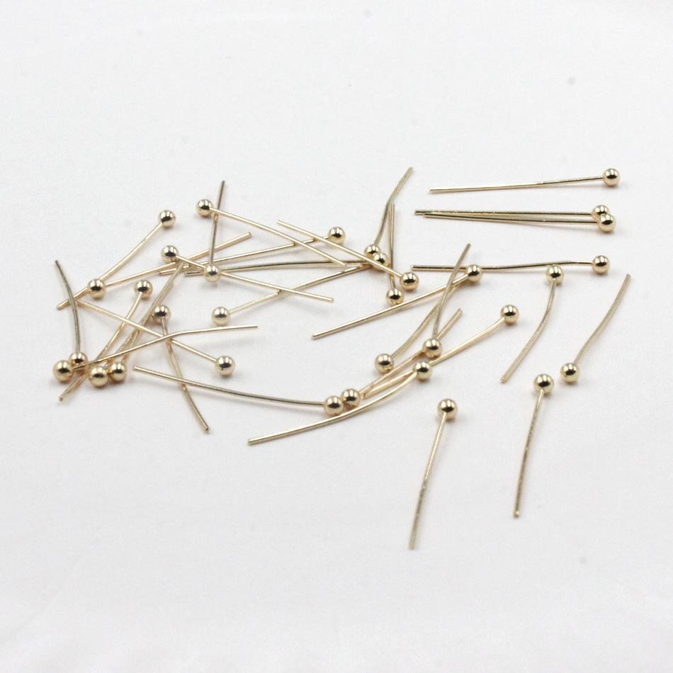 

Игла для бисероплетения с круглой головкой, заполненная 14-каратным золотом, для изготовления украшений своими руками - Прочная, сохраняющая цвет игла для жемчужных подвесок и серег Length 20mm x Diameter 0.5mm