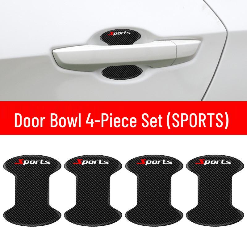 Carbon Fiber Style Door Handle Protector Film - Anti-Scratch & Decorative Sticker