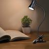 USB-betriebene LED-Klip-Schreibtischlampe, flexibler Schwanenhals, einstellbare Helligkeit, Leselicht für Zuhause, Büro, Arbeitsplatz