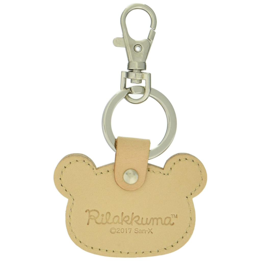 [Ushikubo Craft] Rilakkuma Leather Keychain Face Design Korilakkuma RK-013