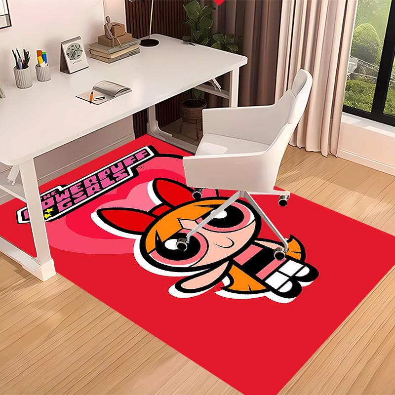 The Powerpuff Girls1 Printed Absorbent Washable Carpet, Non-Slip Bathroom Mats, Kitchen Rugs, Yoga Mat,Living Room Entrance, Camping Picnic Rugs