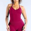 Reggiseno Sportivo dfyne Senza Cuciture con Scollo all'americana e Coppe Integrate – Canotta Yoga ad Alta Elasticità per Donna