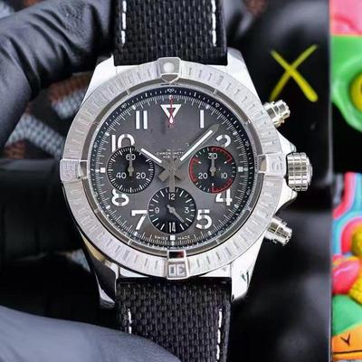 Centennial Black Bird Serie Heren Lichtgevende Leren Band Automatisch Kwarts Horloge
