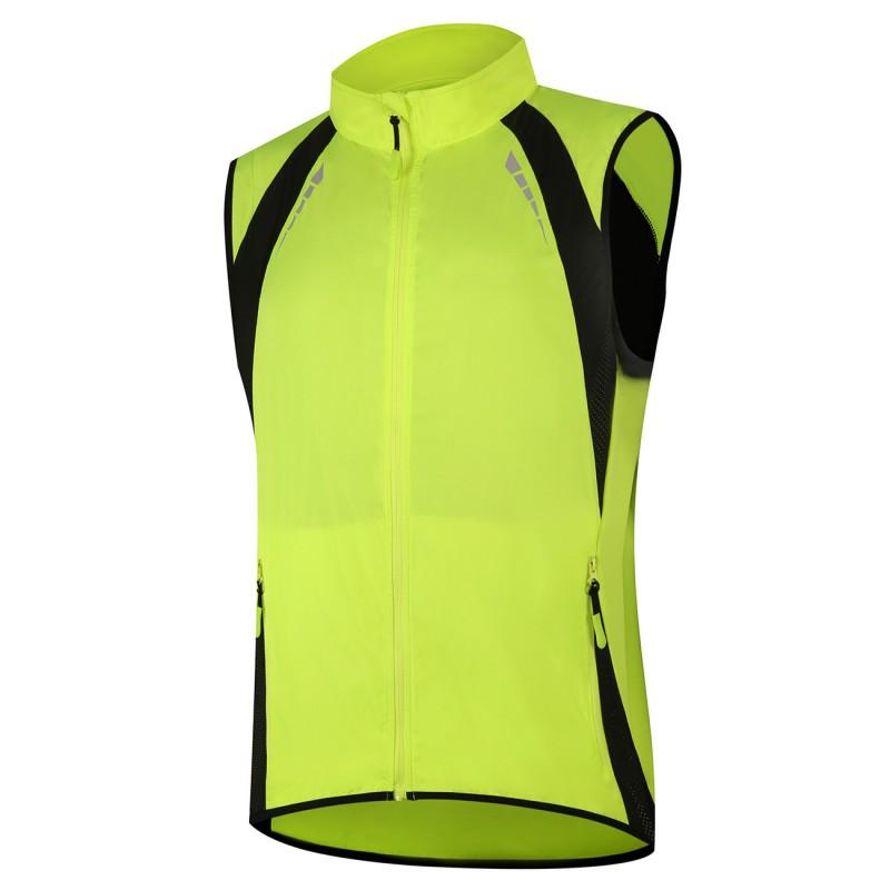 Herren Winddichte Atmungsaktive Ärmellose Radsportweste Laufjacke Outdoor Sportbekleidung