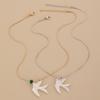 Retro Personalized Design Luxury Bird Swallow Pendant Necklace Thin Rope Collarbone Chain