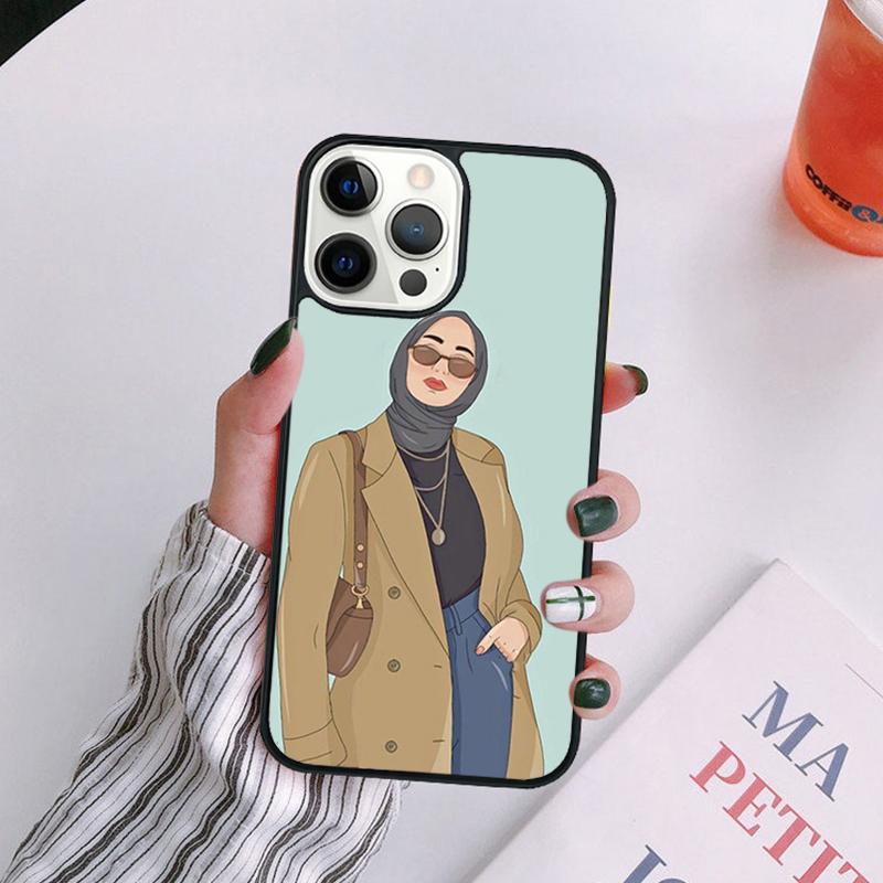 Muslim Islamic Arabic Hijab Gril Phone Case For iPhone 17 Air 16Pro Max 15 14 13 12 Plus Max Cover coque