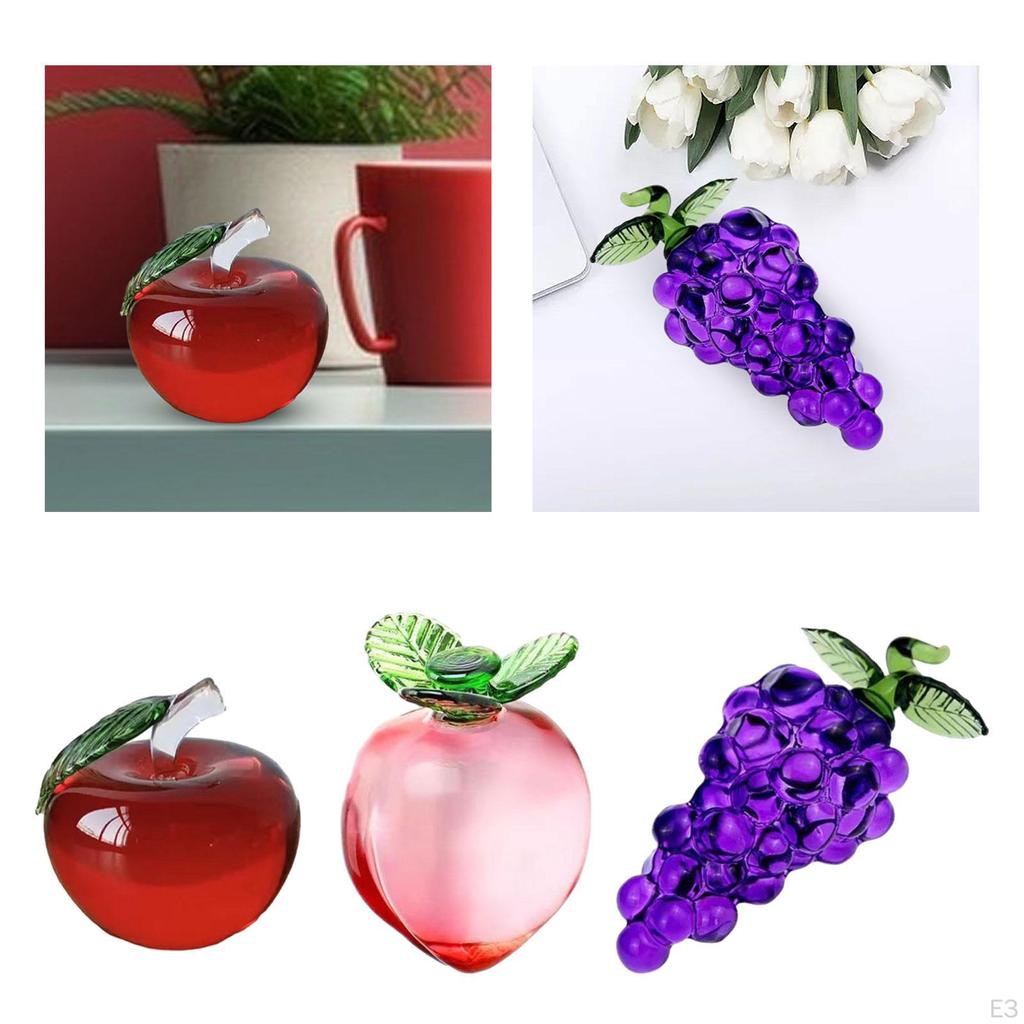 Glas Obst Dekor Kristall Statue Briefbeschwerer Kunst Dekorative Sammlerstücke Ornament Skulptur