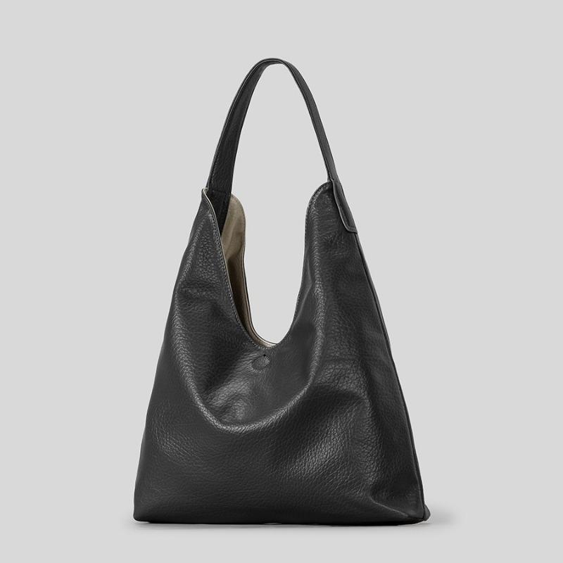 Geantă găleată de umăr unică de înaltă calitate Geantă stil simplu și relaxat Tote din piele moale cu capacitate mare