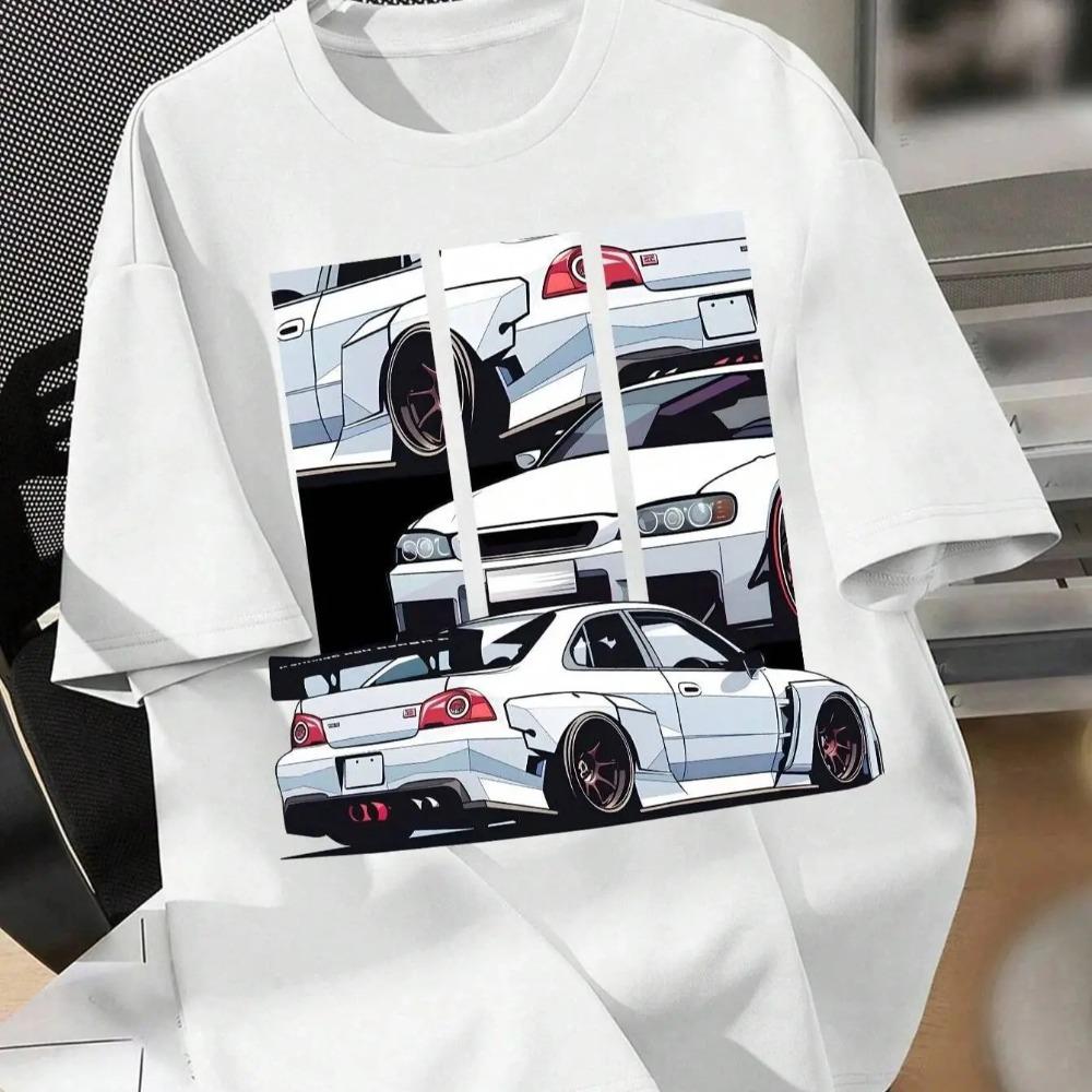 

Nissan Skyline GT-R R34 JDM Легенда Панель с разделением под разными углами Иллюстрация в стиле аниме Большемерная уличная одежда Графическая футболка для автолюбителя 4XL