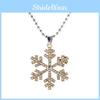 Frozen Pendant Snowflake Necklace With Crystal Finish For Travel Holiday And