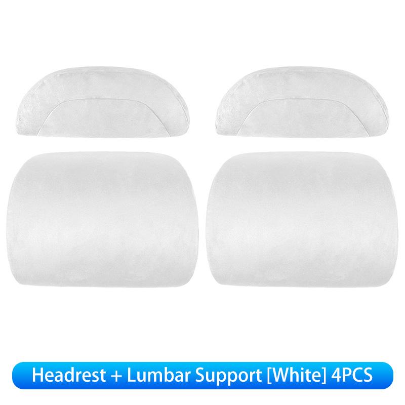 For Tesla Model 3/Y Car Neck Pillow Memory Cotton Protective Lumbar Support Backrest Relieves Pressure Car Headrest Accessories