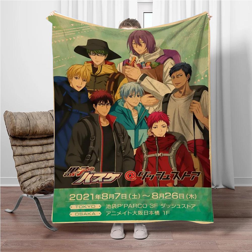 Japonské Anime Kuroko-No-Basket Flanelová deka Měkká teplá přehozová deka Deka na pohovku Kancelář Postel Kancelář Kempování Cestování