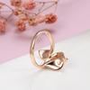 Trendy  Rose Gold Crystal Flower Rings For Women Luxury Natural Zircon Accessories Bride Wedding Fine Daily Jewelry