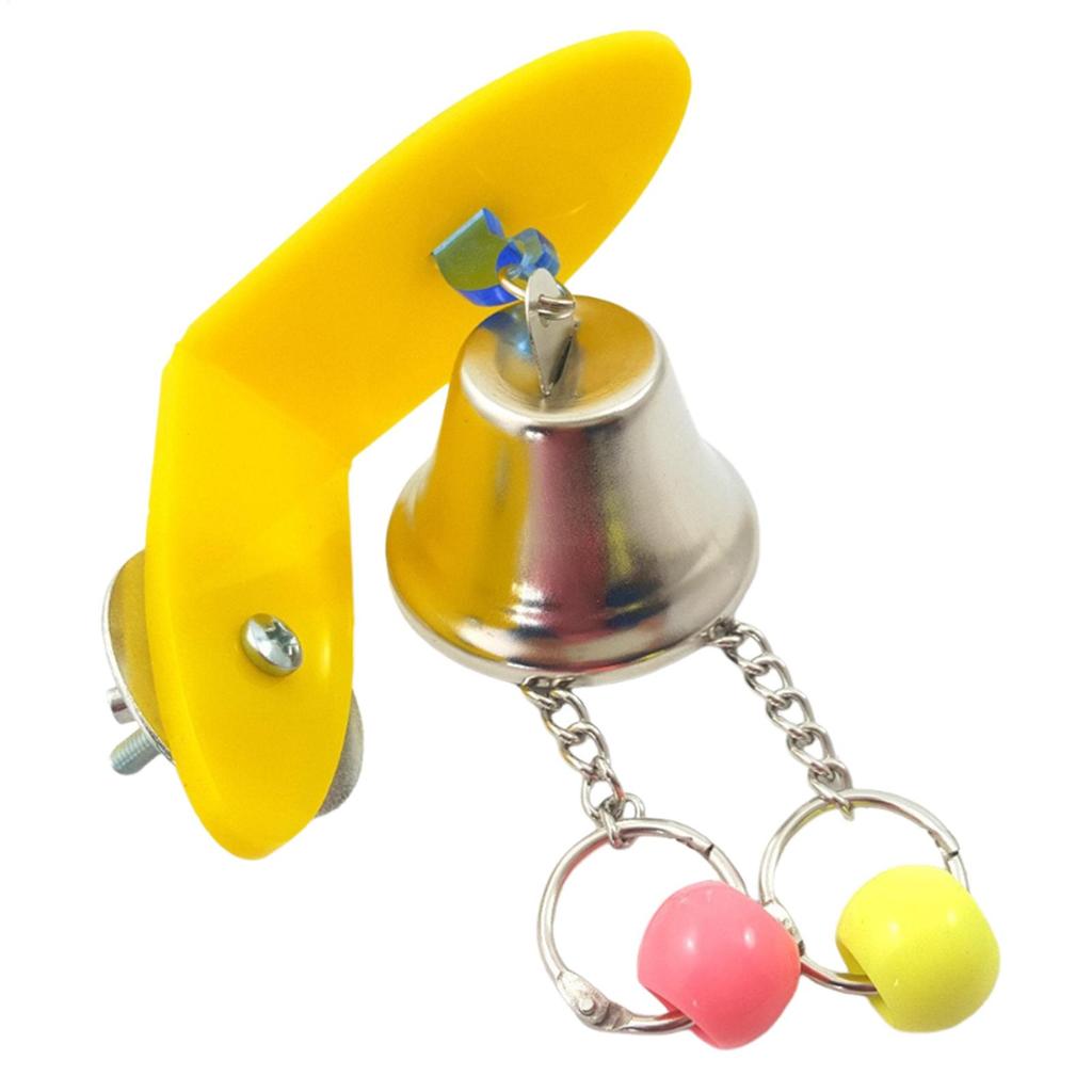 Parrot Bell Toys Birds Chewing Hanging Cage Bite Accessories Parakeet Beads Play Parrotlet Enrichment Toys Pet Bird Supplies
