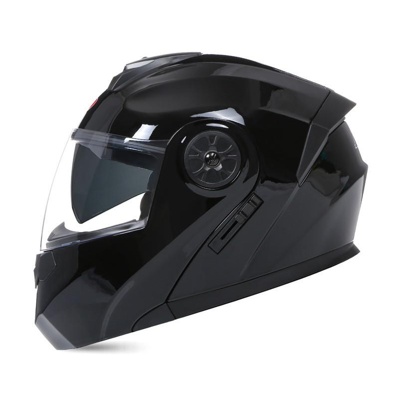 Full Face Motorcycle Helmet With Dual Visors Flip-Up Design Men Women All Season Riding