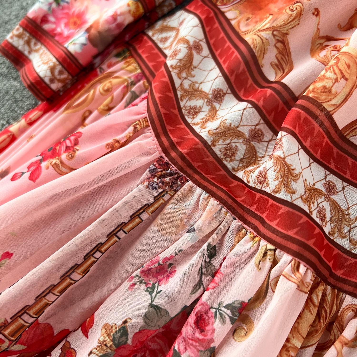 Богемное шифоновое зеленое платье макси — фото 13