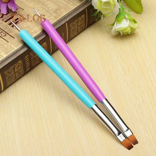 Dual Function Nail Art Pen Painting Dotting Acrylic UV Gel Polish Brush Manicure Liner Tool