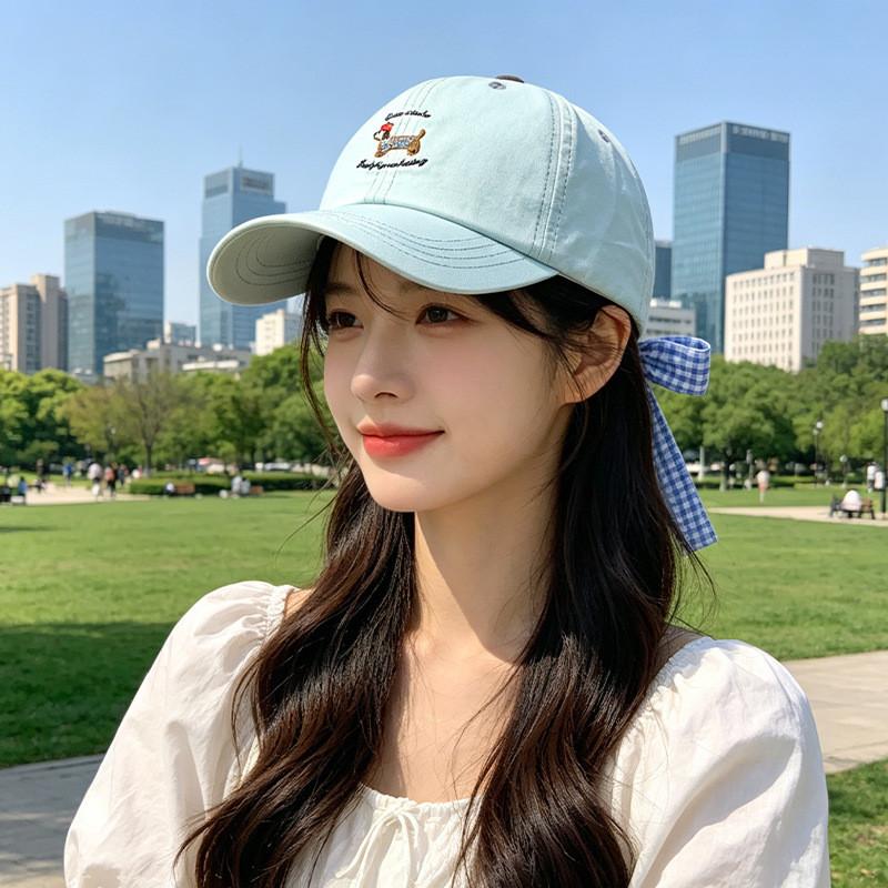 Dog Embroidered Cotton Baseball Cap With Sun Protection For Casual Summer Wear