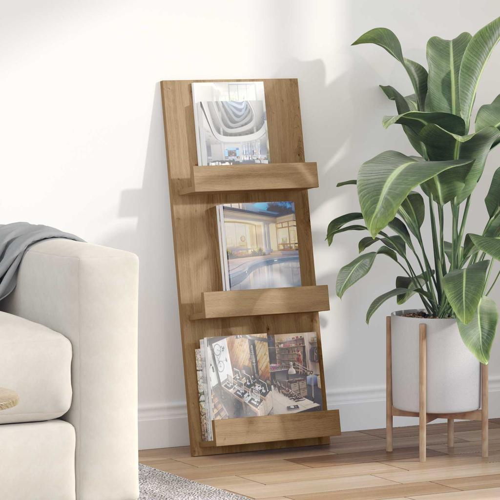 Magazine Rack Artisan Oak 43 x 11 x 102 cm Particleboard