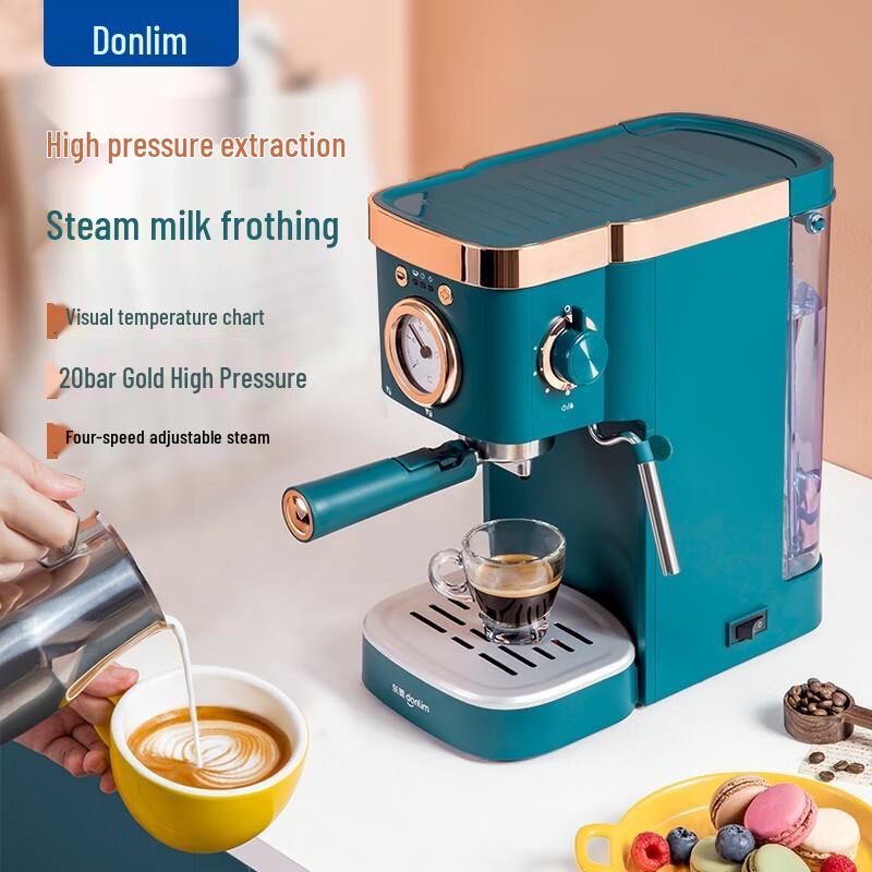 Donlim Semi-Automatic Espresso Machine with Steam Frother CN plug (adapter included)