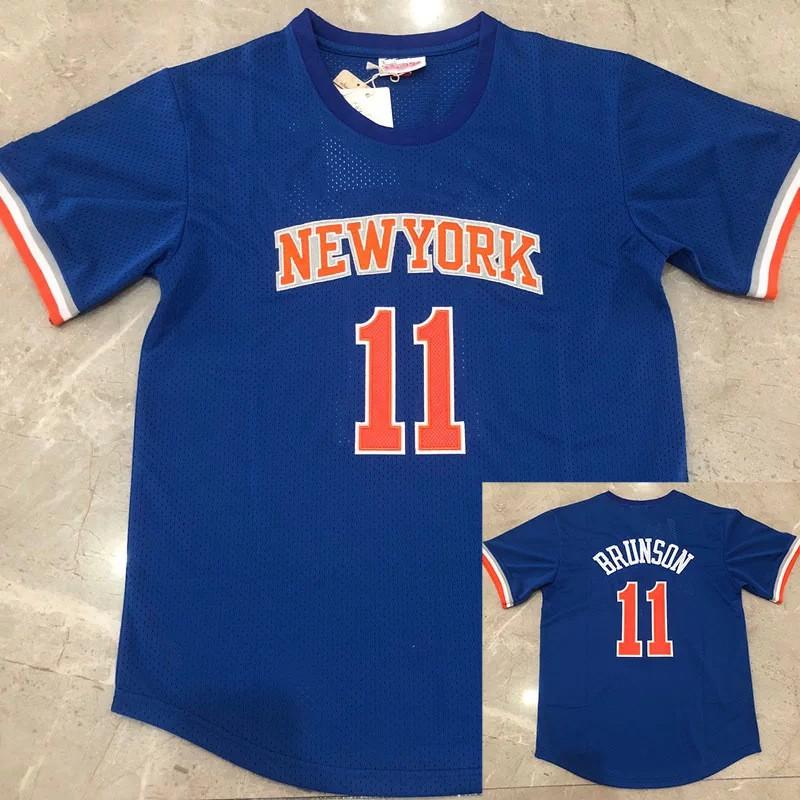 Mens NBA Basketball Jersey Sleeveless Custom11 Brunson 33 Ewing 32 25 Bridges Team Fan Apparel